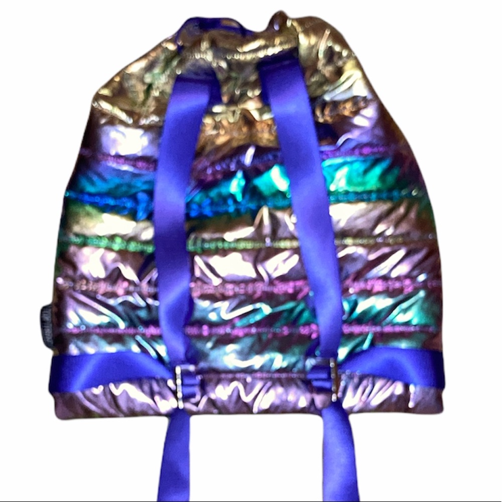 Top Trenz Metallic Puffer Backpack New Gem